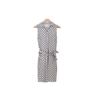 J. McLaughlin Catalina Cloth Dolly
Dress Black White Print Belted
Sleeveless S